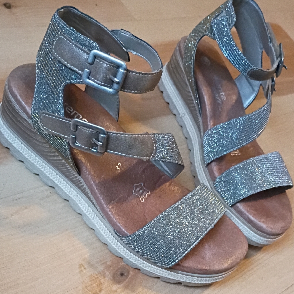 Remonte Soft Glittery Wedge Sandal